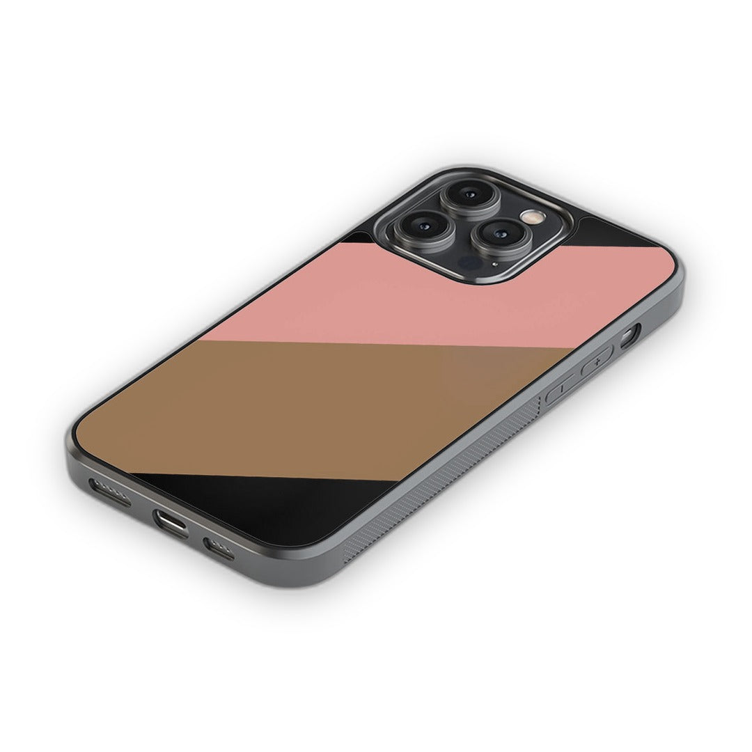 Slanted Brown Pink Glass iPhone Case for iPhone 14 Pro Max | Macmerise