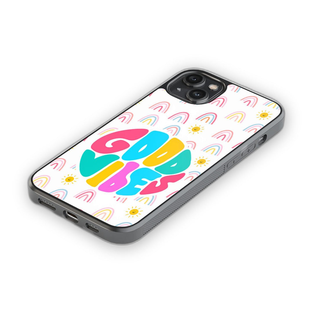 Good Vibes Glass iPhone Case for iPhone 14 Plus | Macmerise