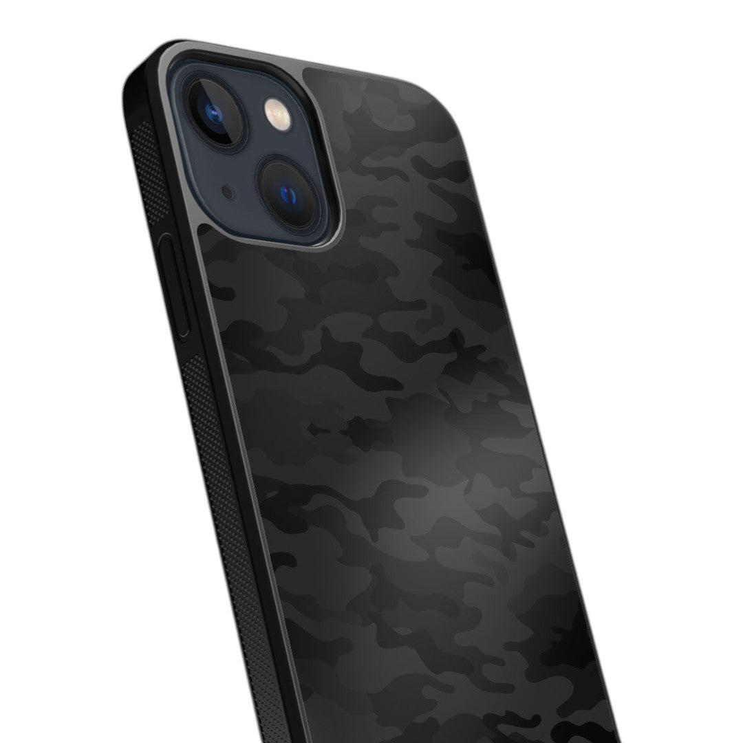 Camo Army Black Glass iPhone Case for iPhone 13 | Macmerise