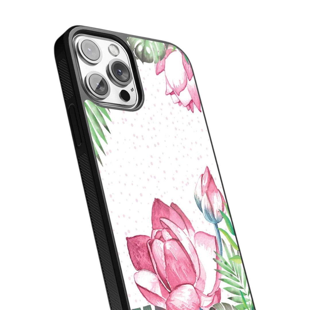 Laotian Lotus Glass iPhone Case for iPhone 13 Pro Max | Macmerise