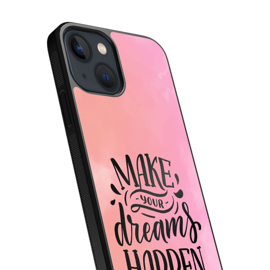 Make Dreams Happen Glass iPhone Case for iPhone 13 Mini | Macmerise