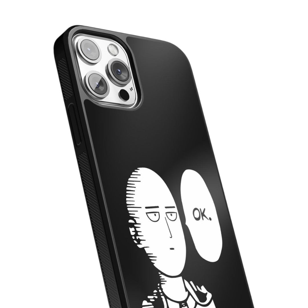 Saitama Not Impressed Glass iPhone Case for iPhone 12 Pro | Macmerise