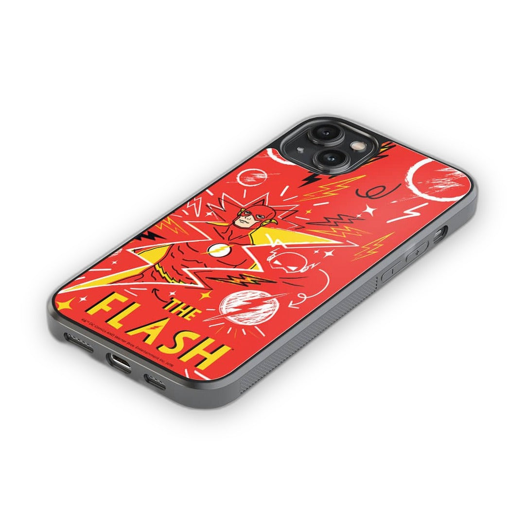 Flash Doodle Glass iPhone Case for iPhone 14 Plus | Macmerise