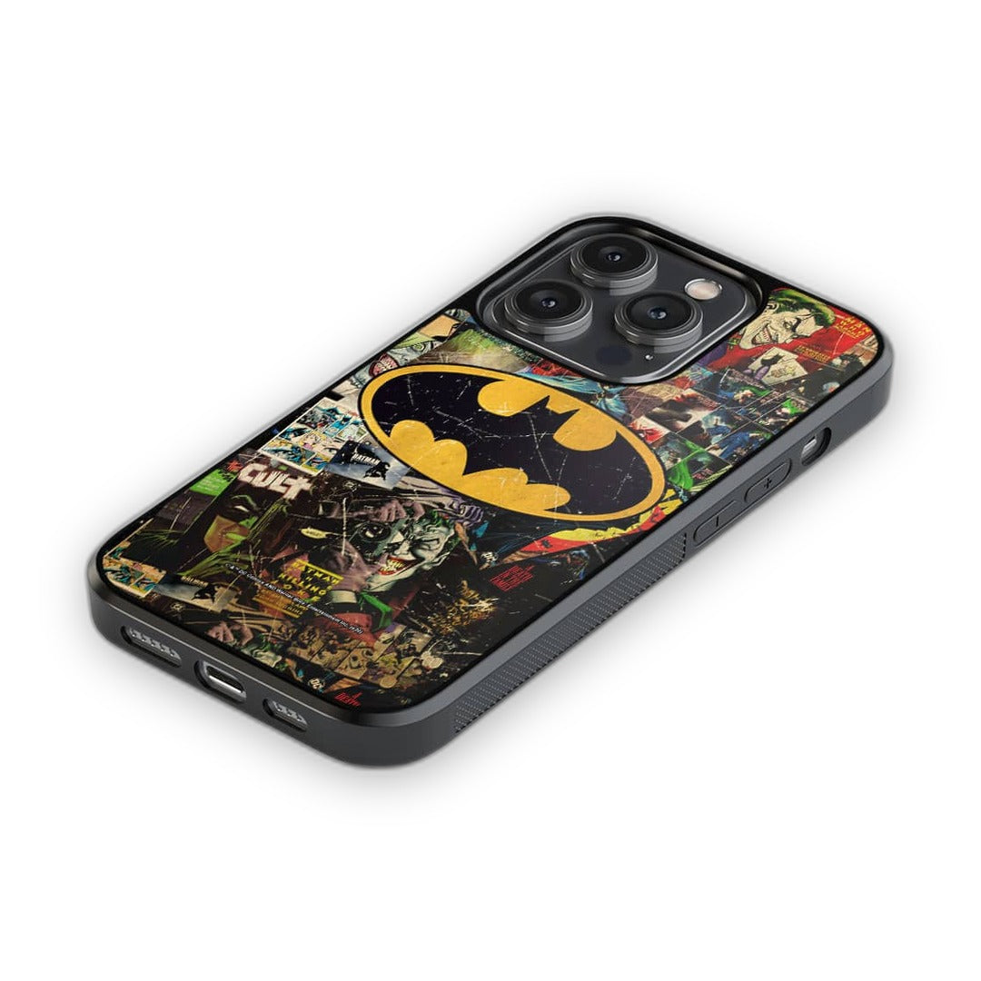 Comic Bat Glass iPhone Case for iPhone 14 Pro | Macmerise