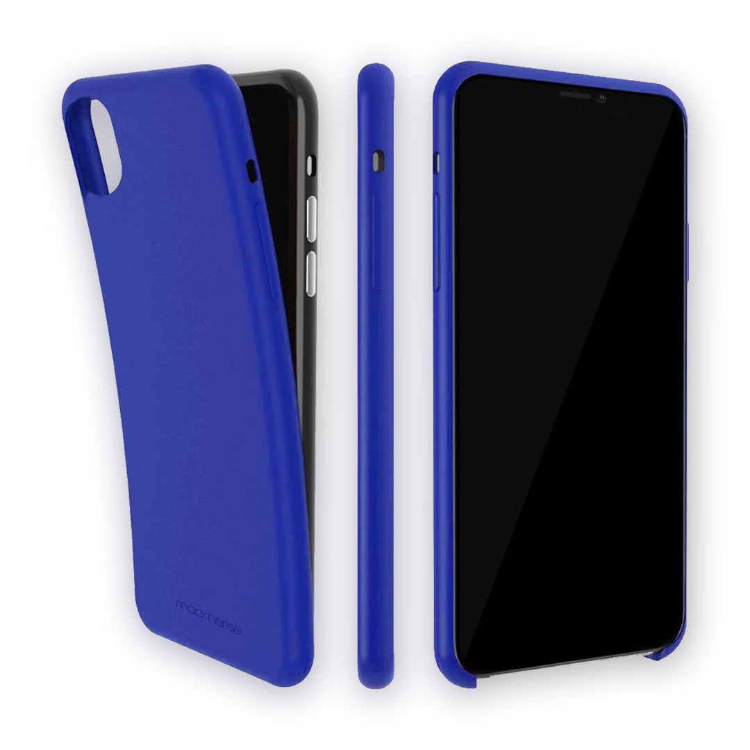 Basics Glass iPhone Case for iPhone Xs Max Silicone Blue | Macmerise