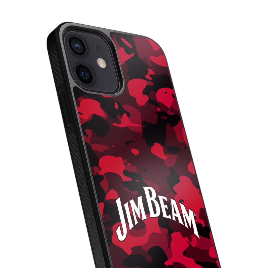Jim Beam Camo Red Glass iPhone Case for iPhone 12 Mini | Macmerise