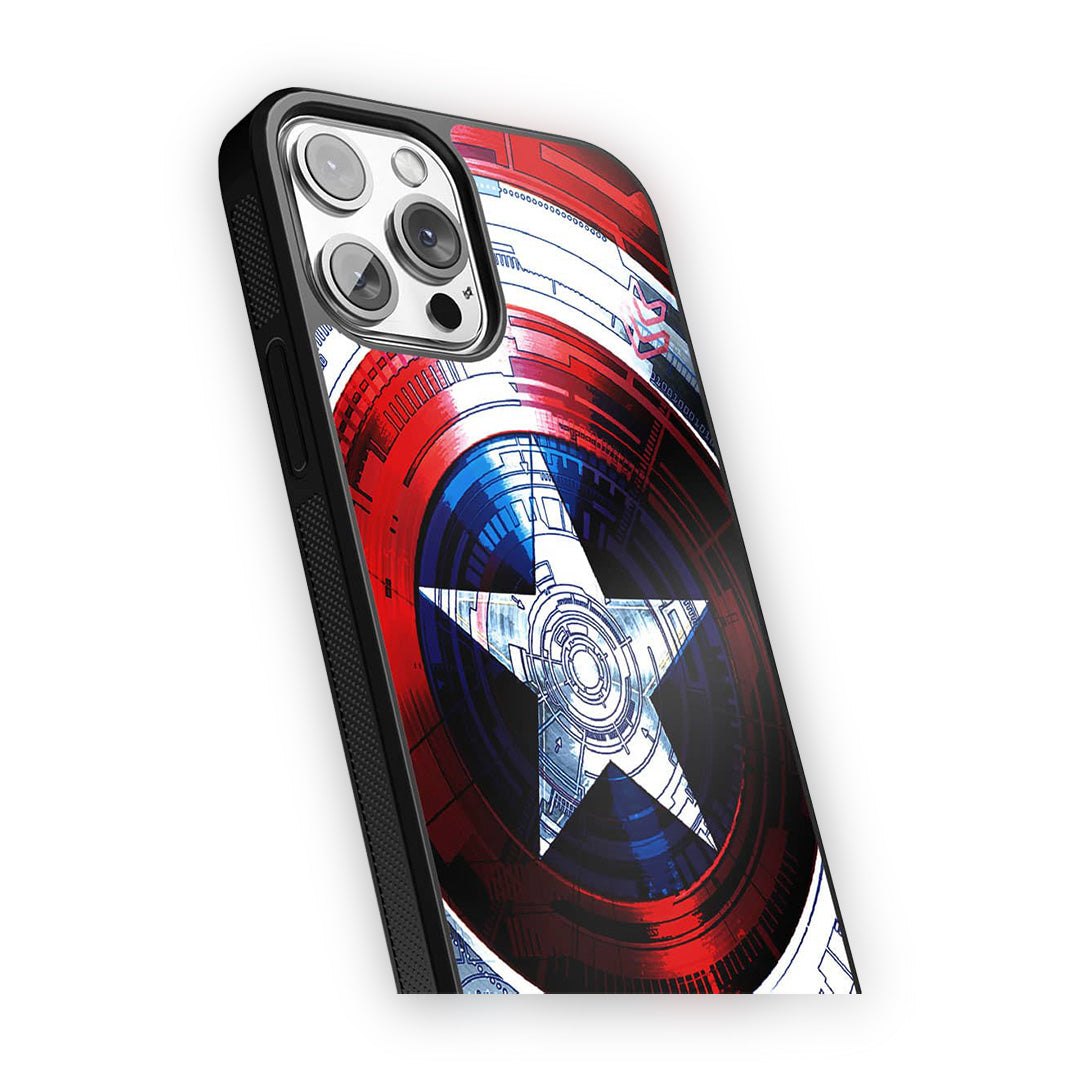 Captains Shield Decoded Glass iPhone Case for iPhone 12 Pro | Macmerise