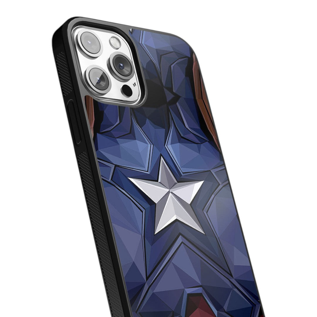 Captain America Vintage Suit Glass iPhone Case for iPhone 13 Pro | Macmerise