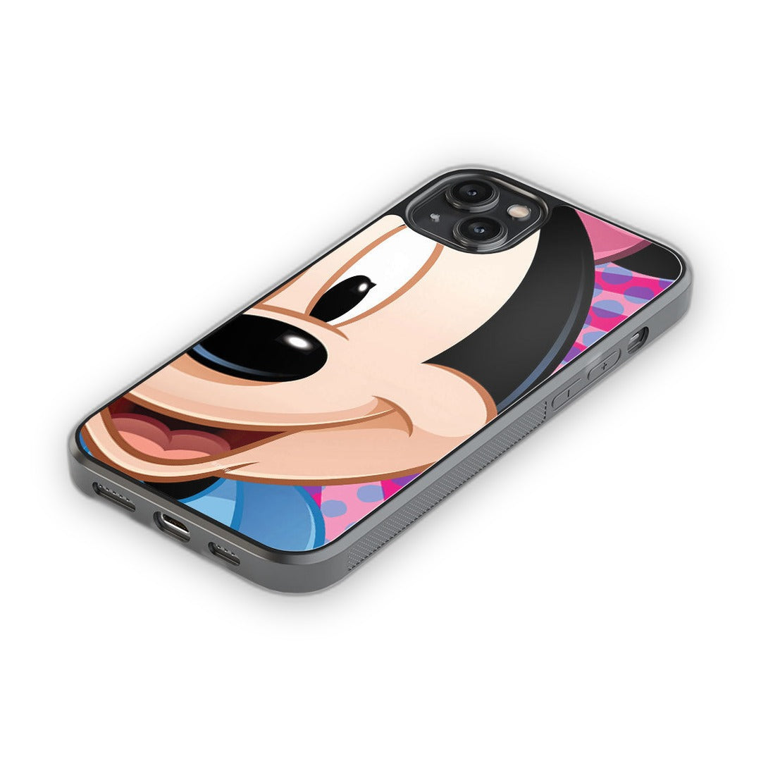 Zoom Up Minnie Glass iPhone Case for iPhone 14 Plus | Macmerise