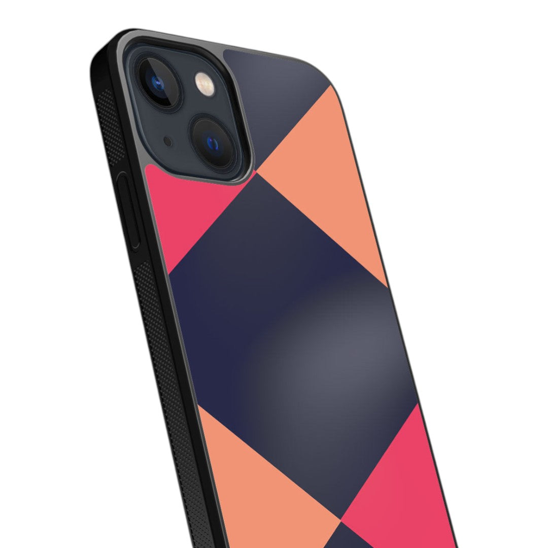 Criss Cross Pink Glass iPhone Case for iPhone 13 | Macmerise
