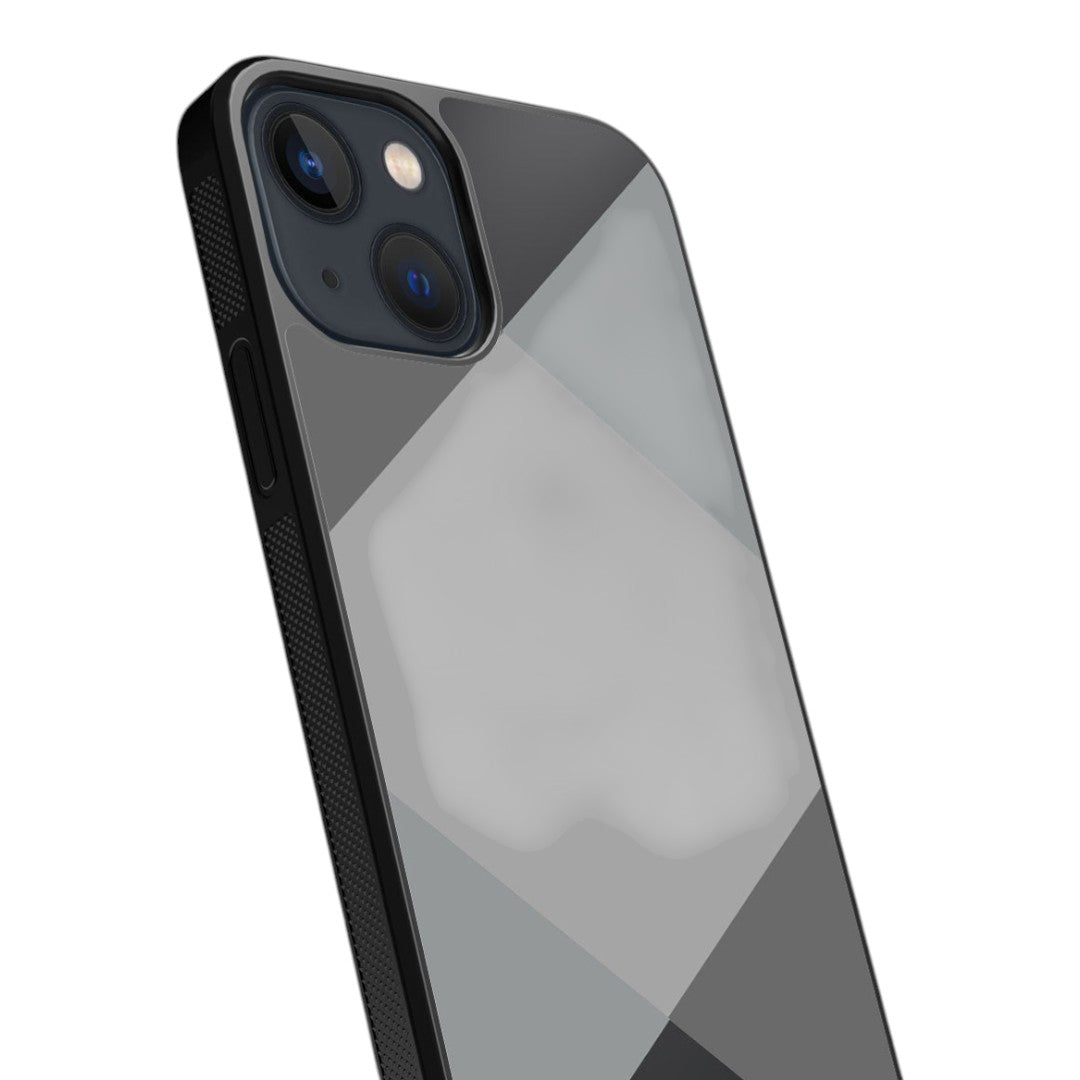 Criss Cross Grey Glass iPhone Case for iPhone 13 | Macmerise