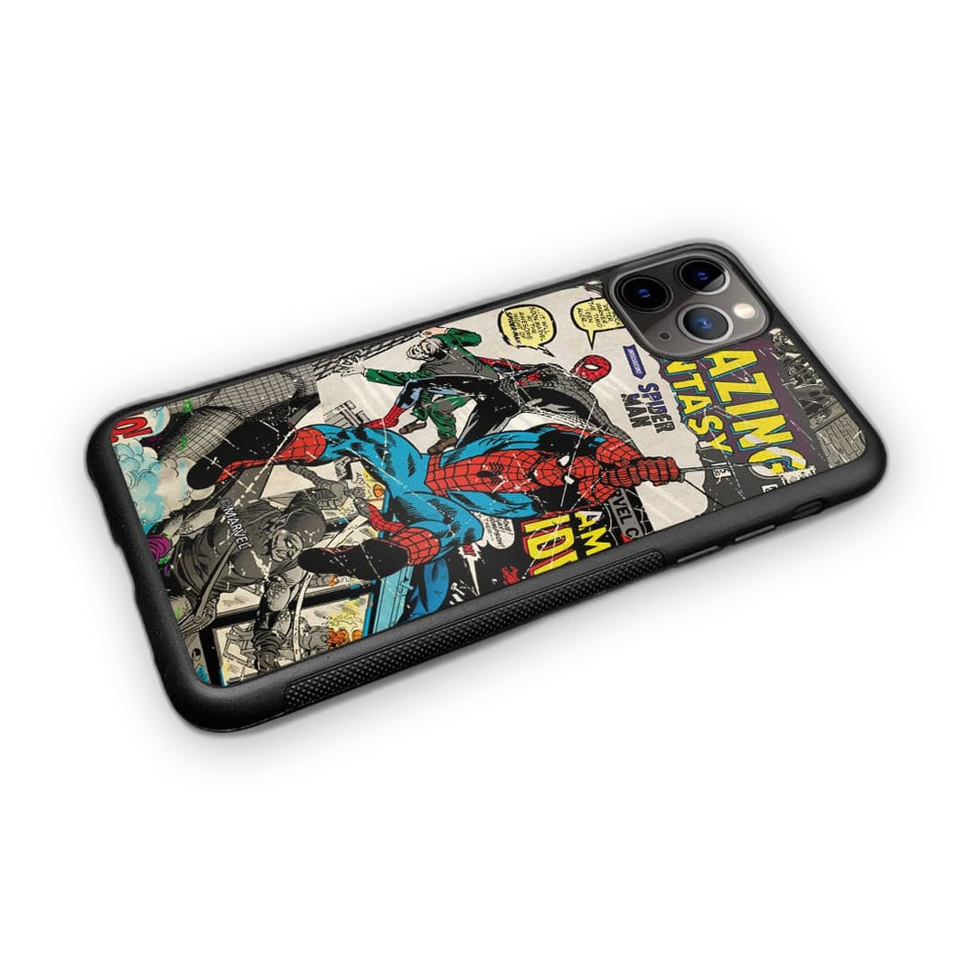 Comic Spidey Glass iPhone Case for iPhone 11 Pro | Macmerise