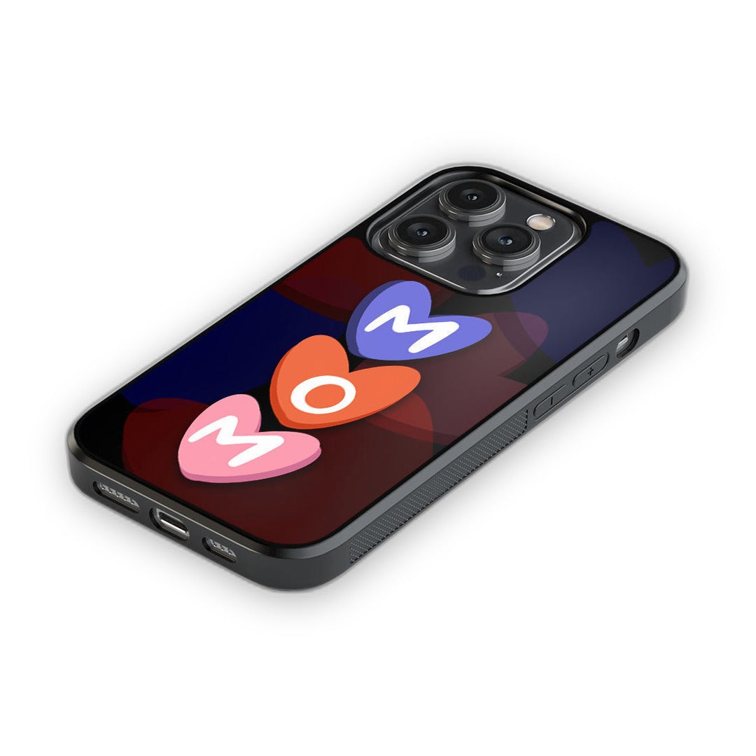 Heart Mom Glass iPhone Case for iPhone 14 Pro | Macmerise