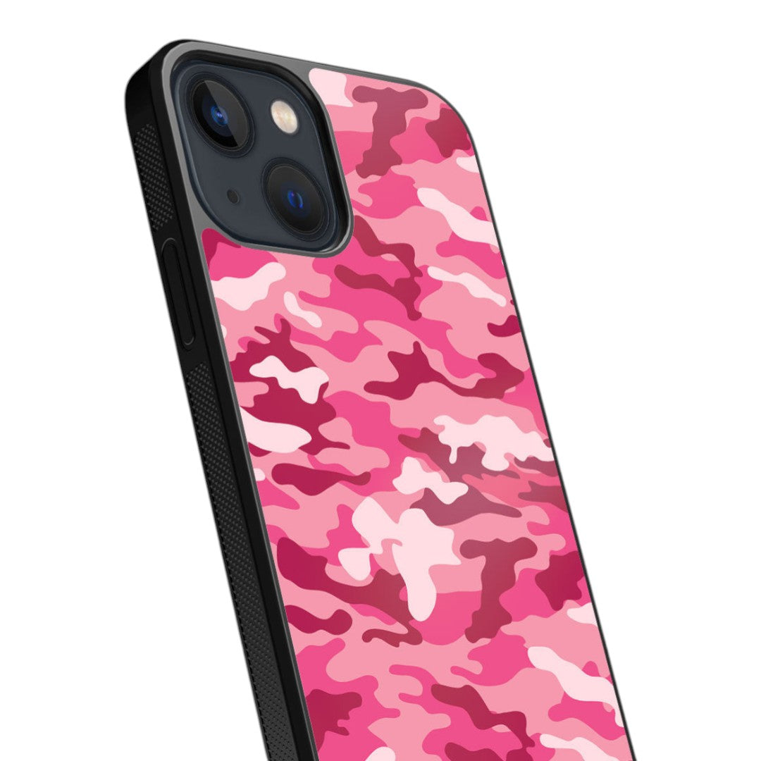 Camo iPhone 13 Mini Cover Pink - back view | Macmerise