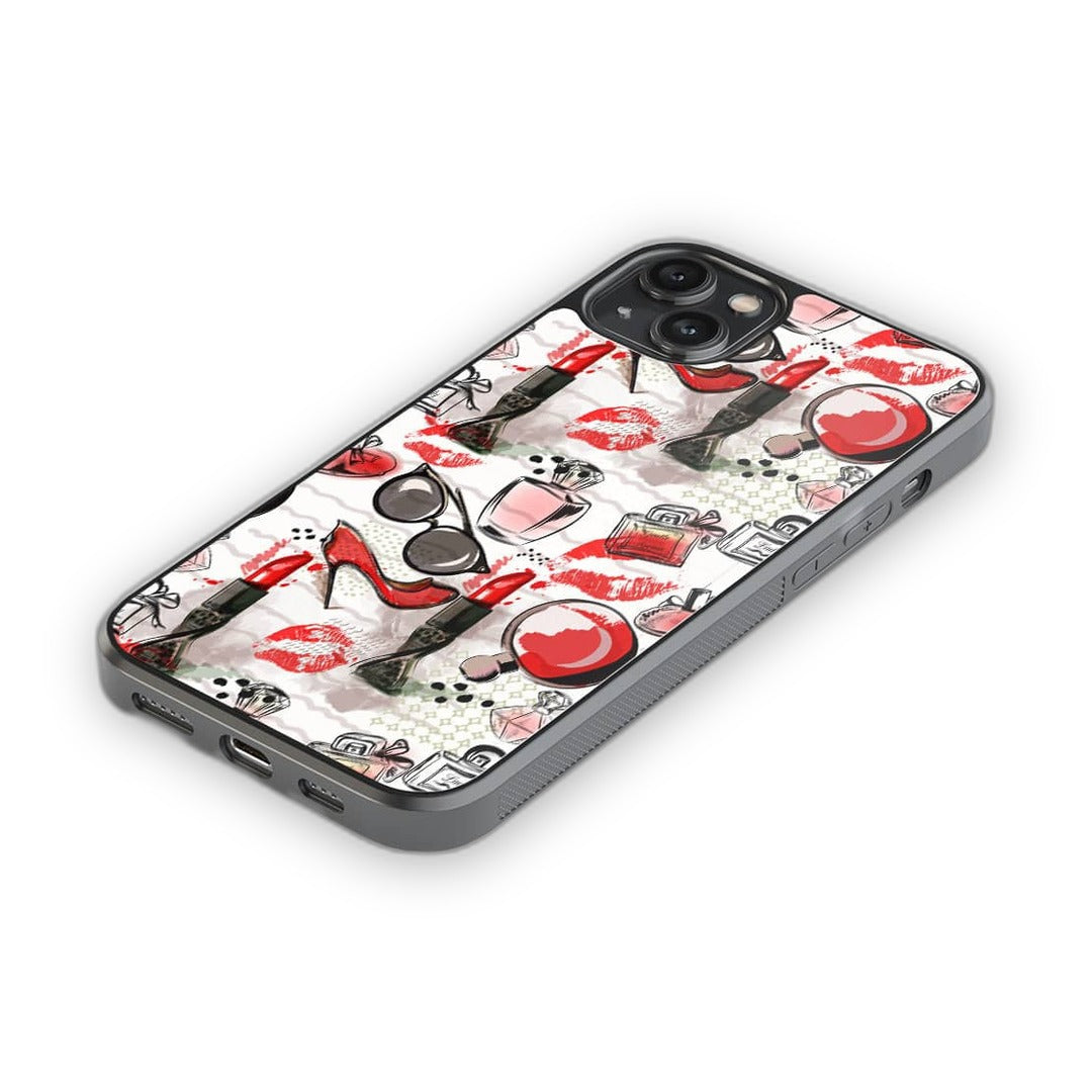 Fashionista Essentials Glass iPhone Case for iPhone 14 Plus | Macmerise