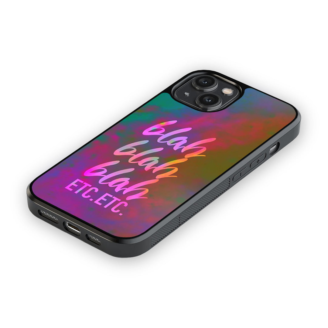 Blah Blah Glass iPhone Case for iPhone 14 | Macmerise