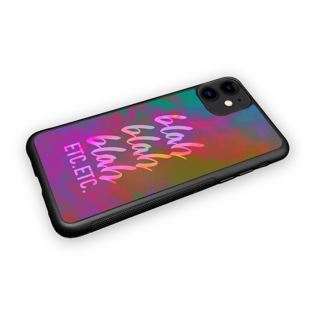 Blah Blah Glass iPhone Case for iPhone 11 | Macmerise