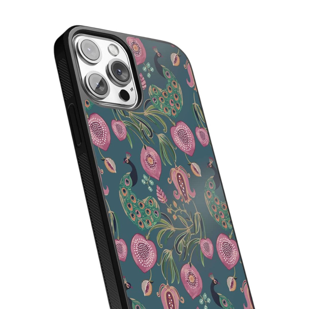 Payal Singhal Anaar and Mor Blue Glass iPhone Case for iPhone 13 Pro | Macmerise