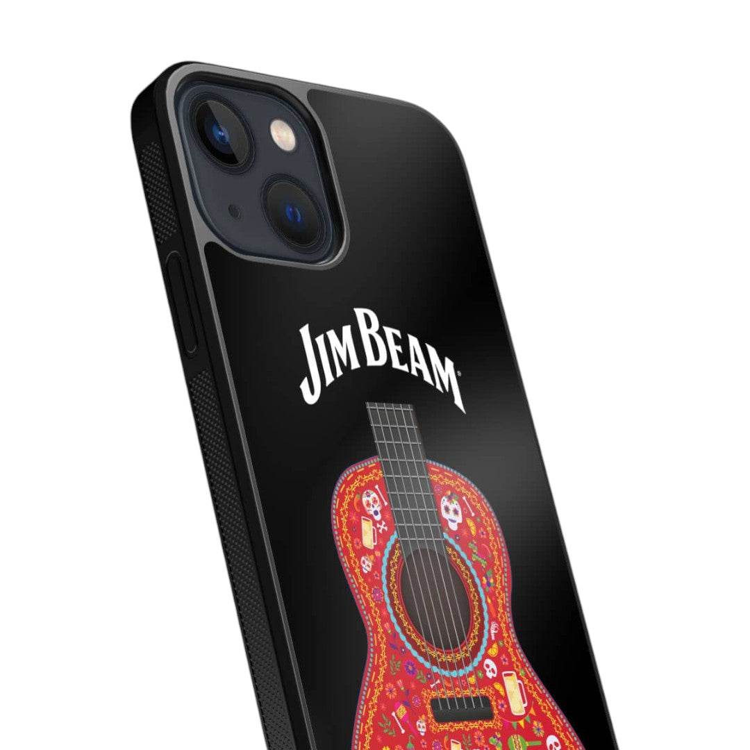 Jim Beam Guitar Black Glass iPhone Case for iPhone 13 Mini | Macmerise
