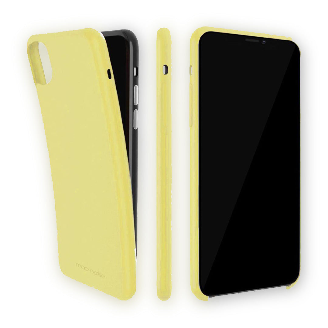 Basics iPhone XR Silicone Case Yellow - side view | Macmerise