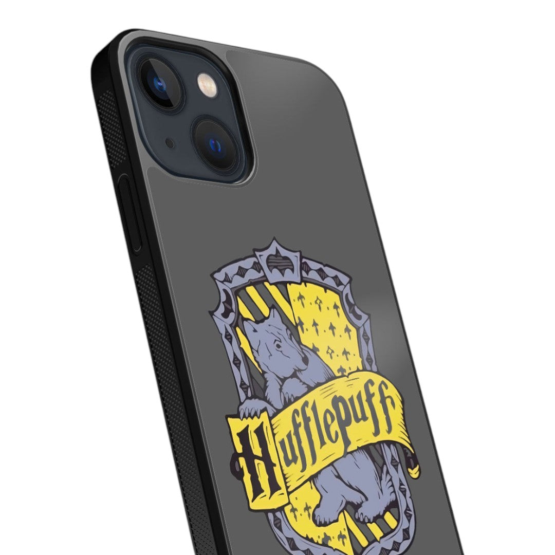 Crest Hufflepuff Glass iPhone Case for iPhone 13 Mini | Macmerise
