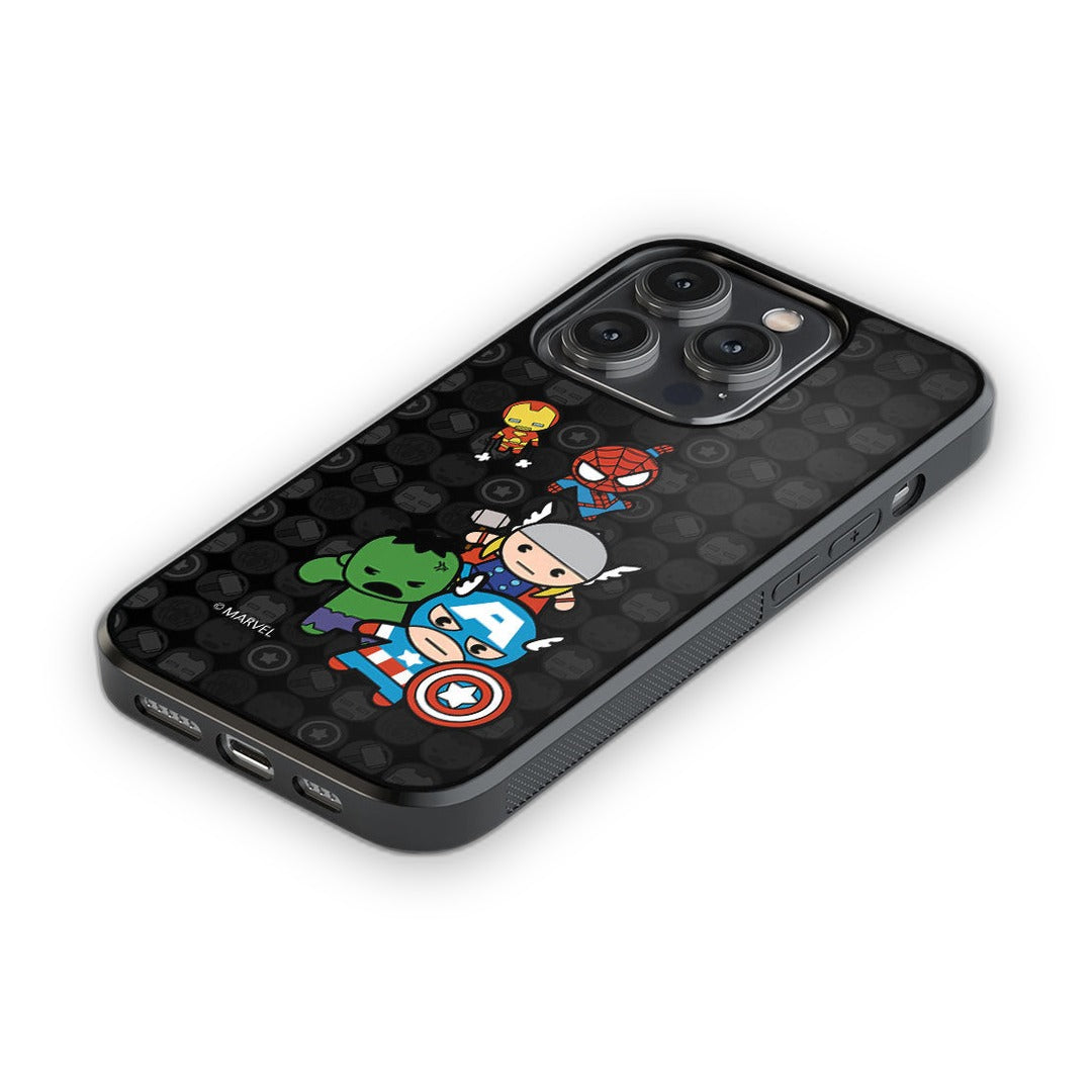 Kawaii Marvel Comics Glass iPhone Case for iPhone 14 Pro | Macmerise