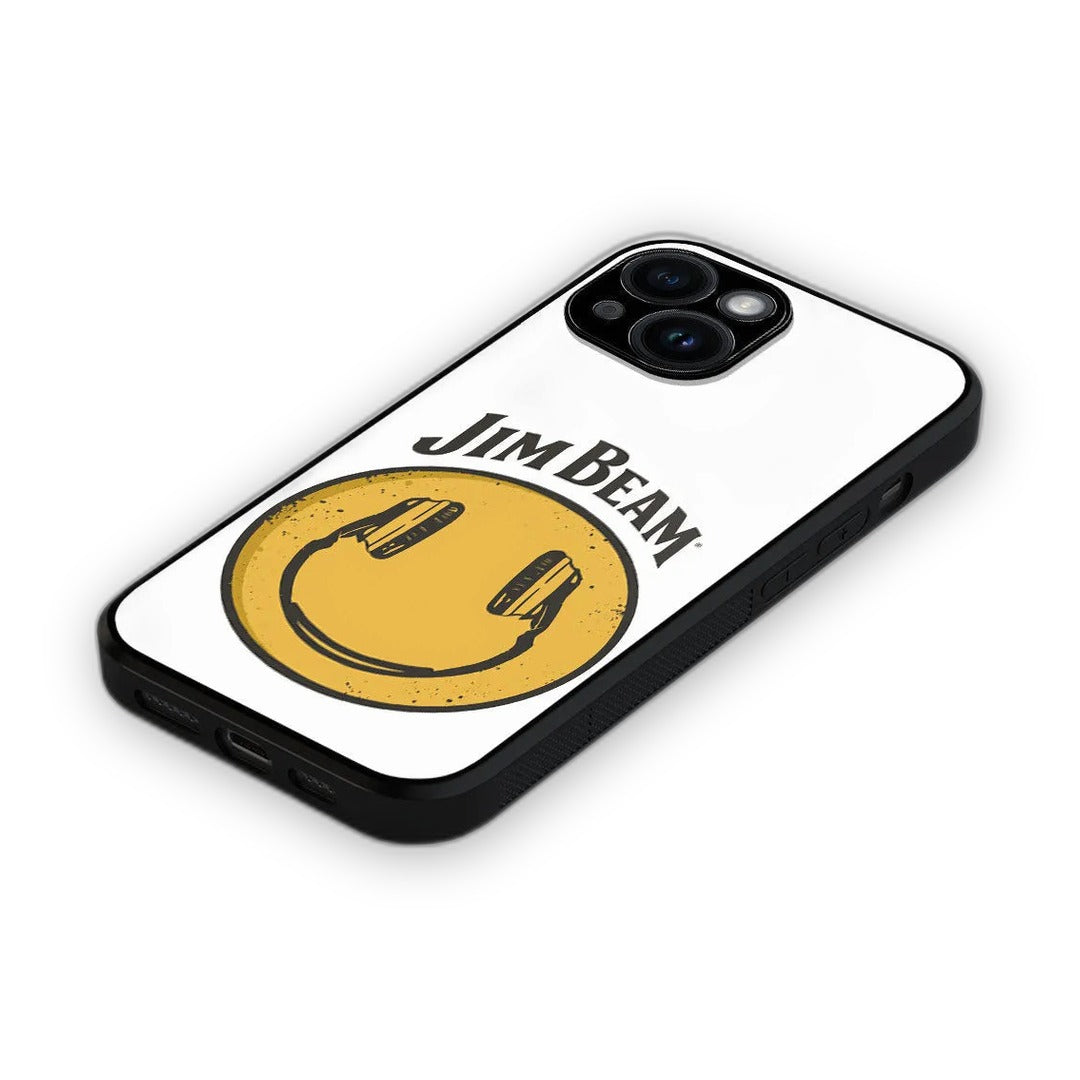 Jim Beam Smiley White Glass iPhone Case for iPhone 15 | Macmerise