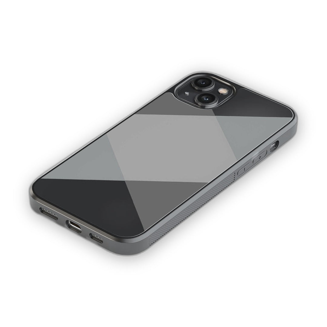 Criss Cross Grey Glass iPhone Case for iPhone 14 Plus | Macmerise
