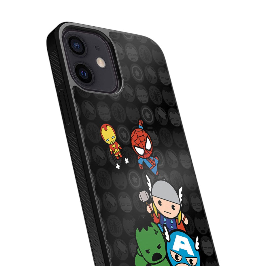 Kawaii Marvel Comics Glass iPhone Case for iPhone 12 | Macmerise