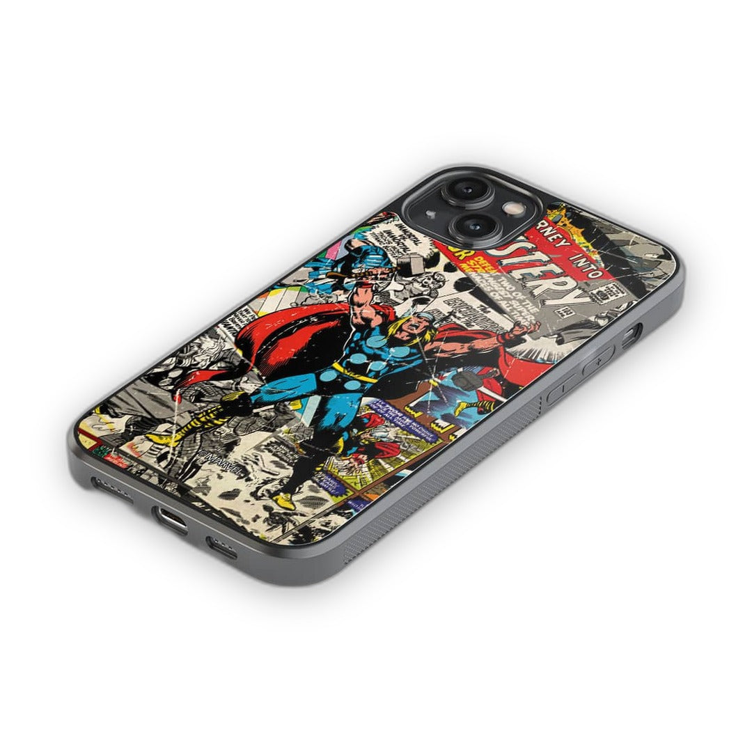 Comic Thor Glass iPhone Case for iPhone 14 Plus | Macmerise