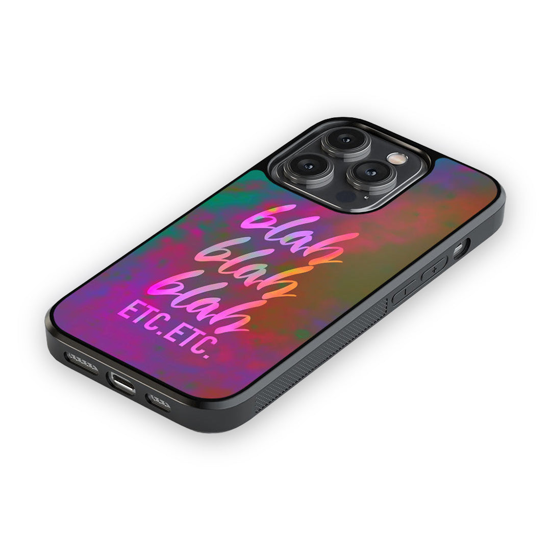 Blah Blah Glass iPhone Case for iPhone 14 Pro | Macmerise