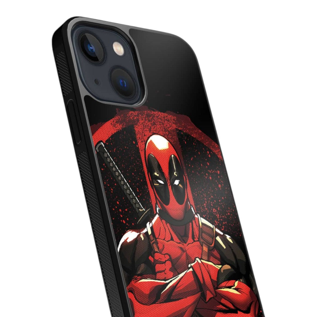 Deadpool Stance Glass iPhone Case for iPhone 13 Mini | Macmerise
