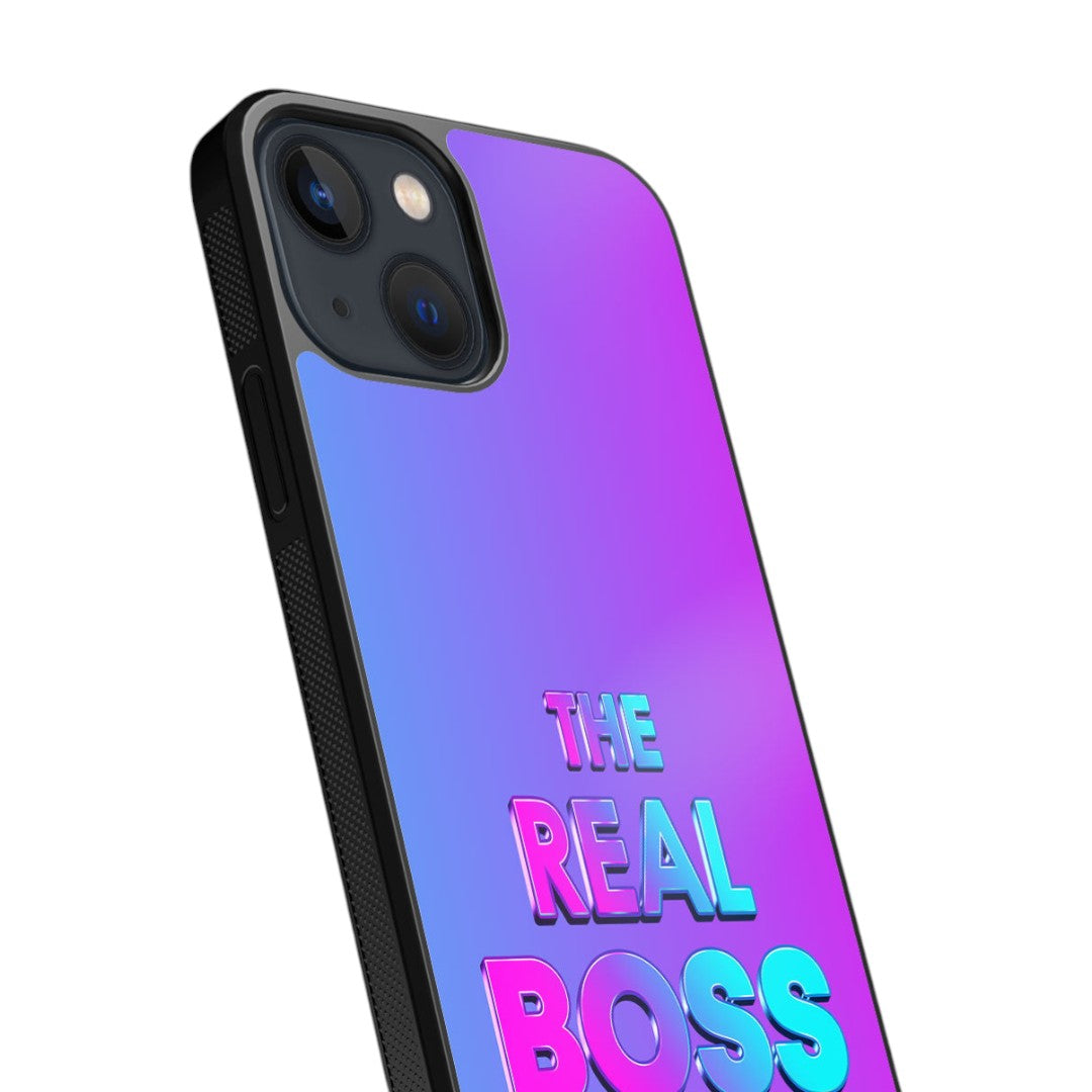 I Am the Real Boss Glass iPhone Case for iPhone 13 | Macmerise
