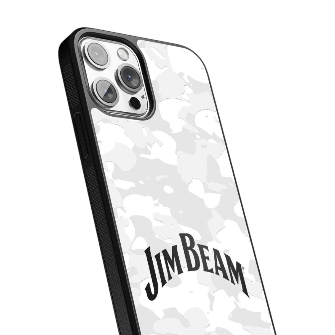 Jim Beam Camo iPhone 13 Pro Cover White - back view | Macmerise