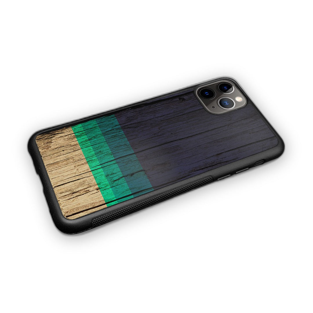 Wood Stripes Blue Glass iPhone Case for iPhone 11 Pro | Macmerise