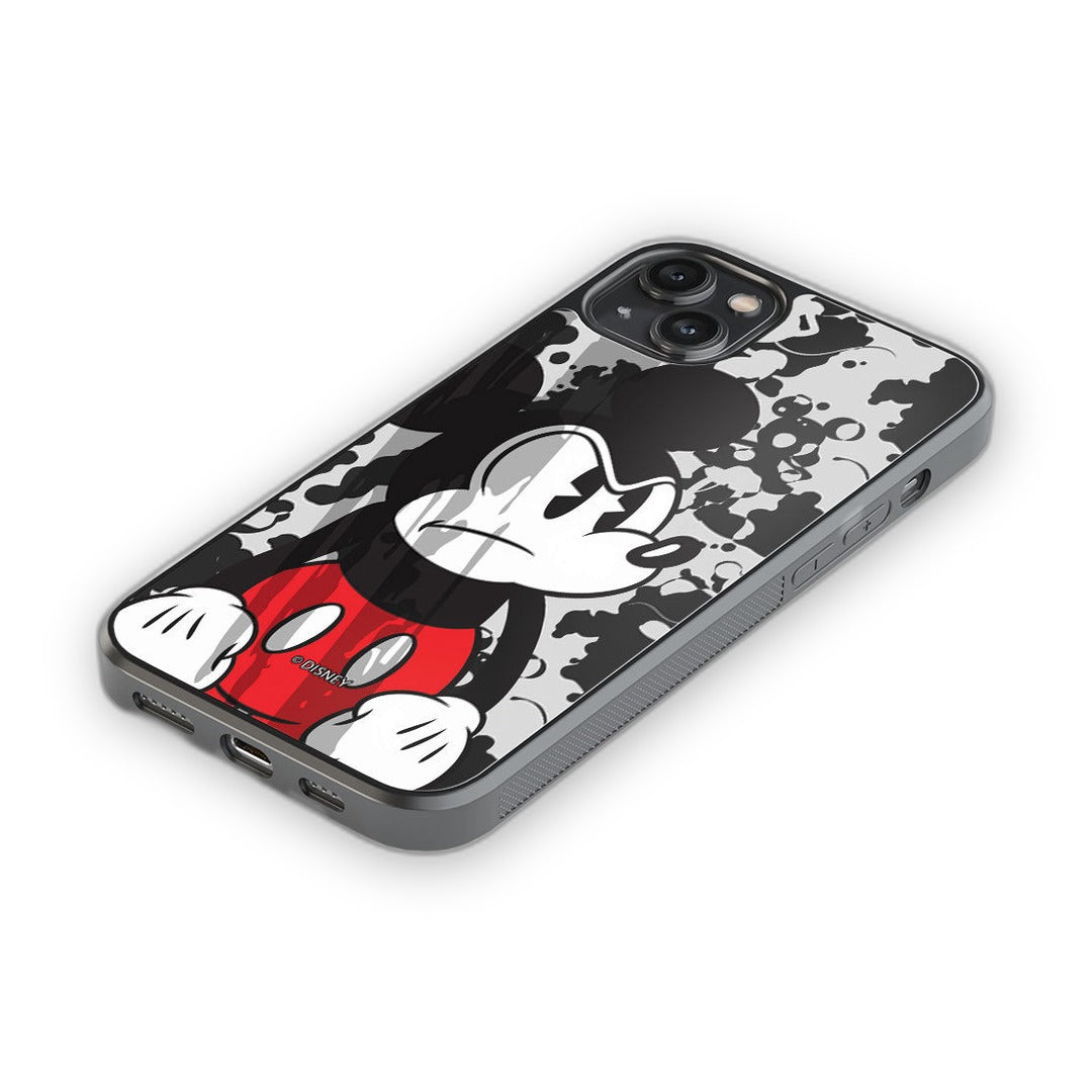 Grumpy Mickey Glass iPhone Case for iPhone 14 Plus | Macmerise