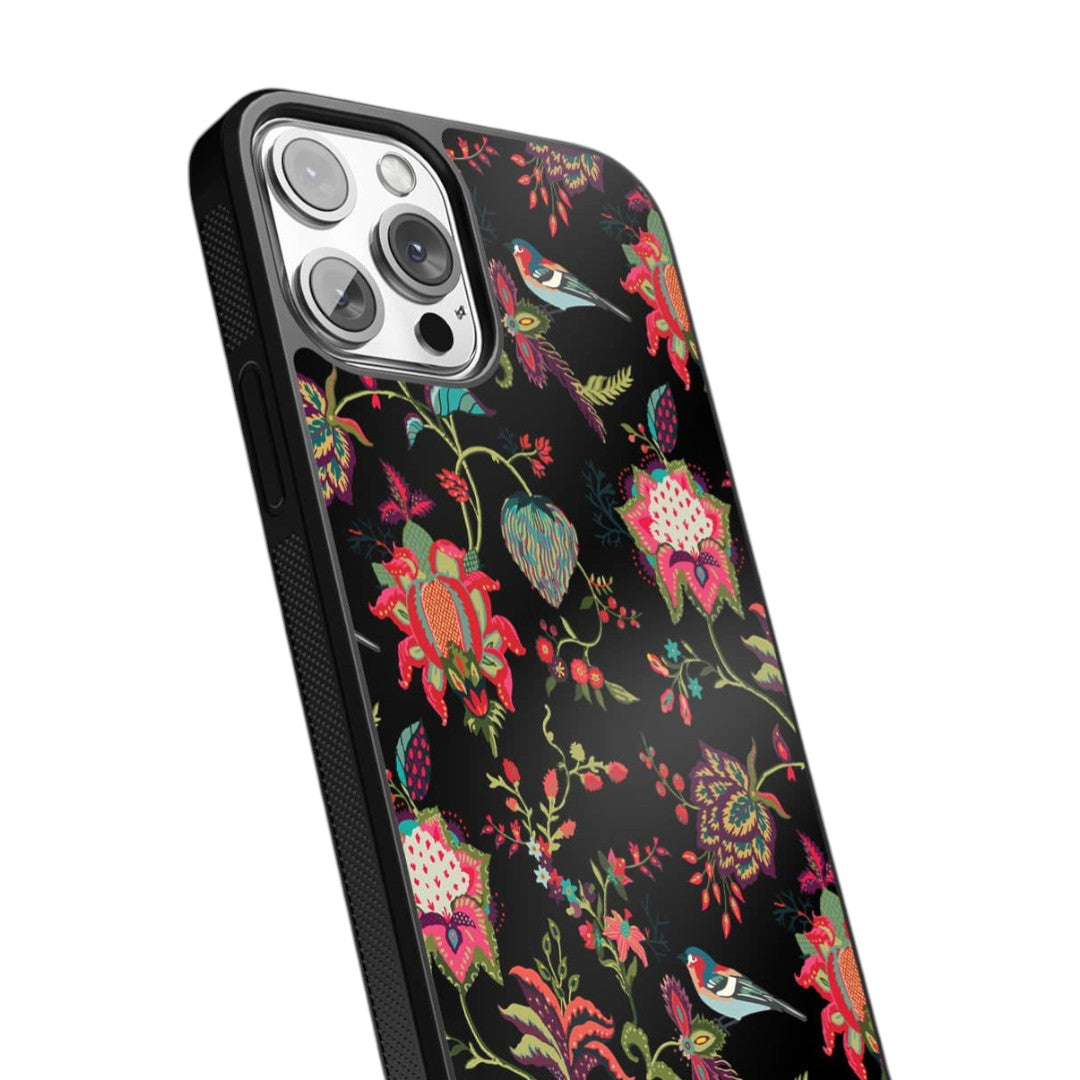 Payal Singhal Chidiya Black Glass iPhone Case for iPhone 13 Pro Max | Macmerise