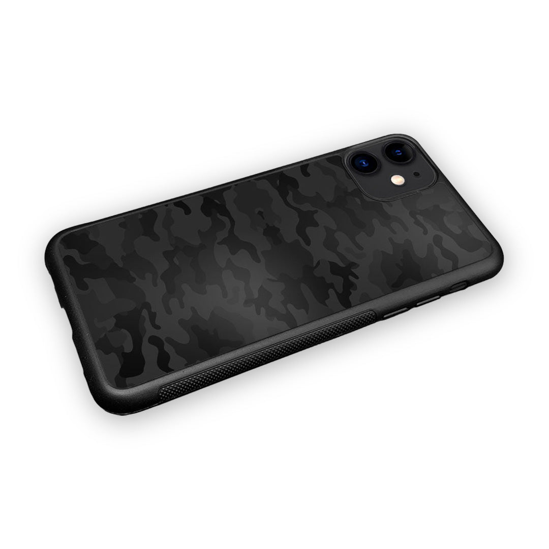 Camo Army Black Glass iPhone Case for iPhone 11 | Macmerise