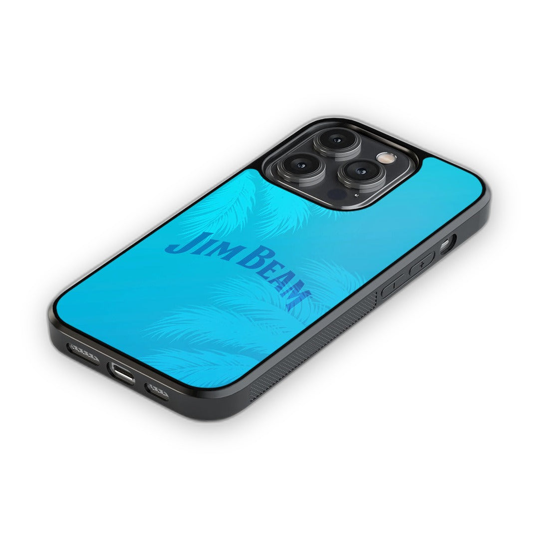 Jim Beam Palms Blue Glass iPhone Case for iPhone 14 Pro | Macmerise
