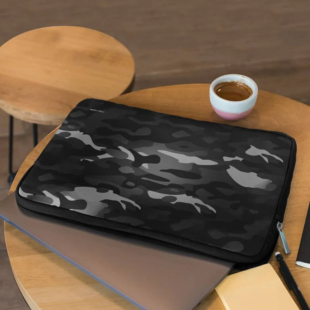 Camo Gunmetal Grey Laptop Sleeve 15 Inches | Macmerise