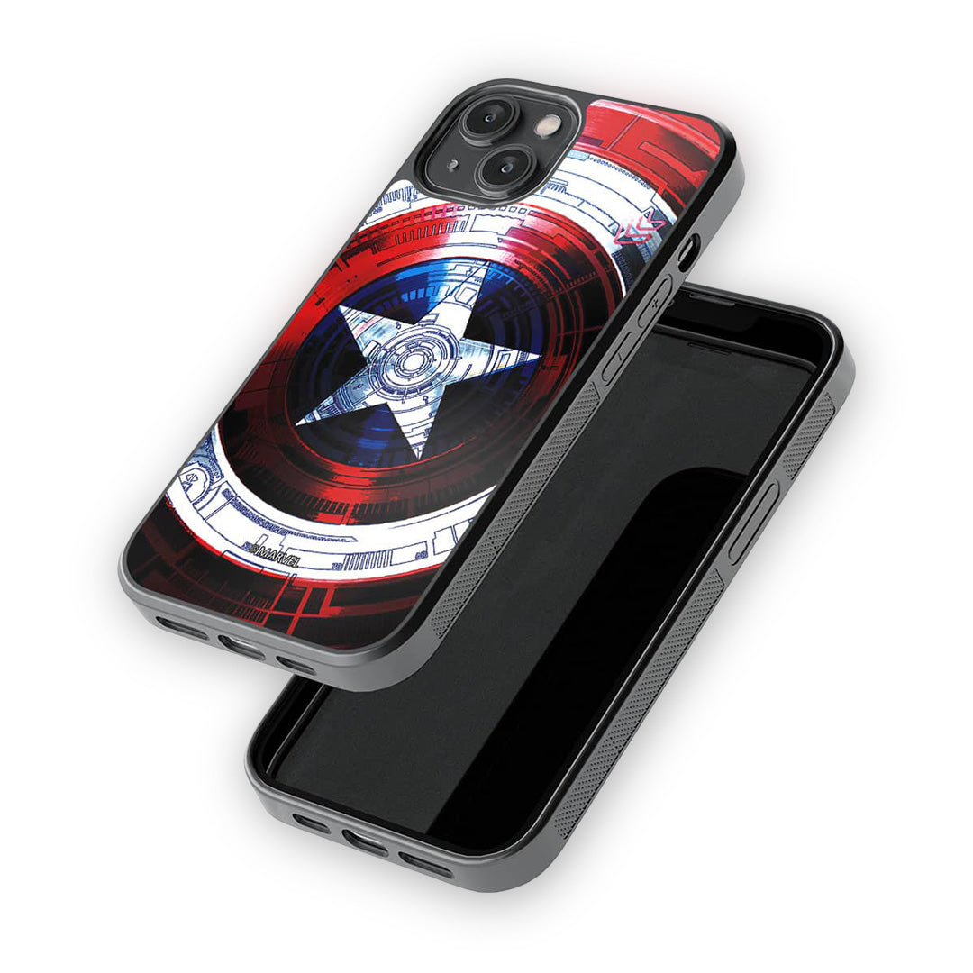 Captains Shield Decoded Glass iPhone Case for iPhone 14 | Macmerise