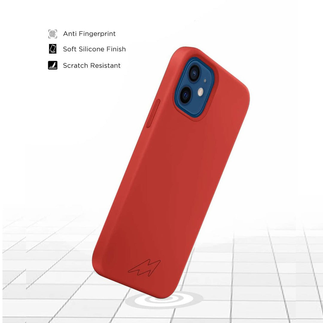 Basics Glass iPhone Case for iPhone 12 Mini Magsafe Silicone Orange | Macmerise