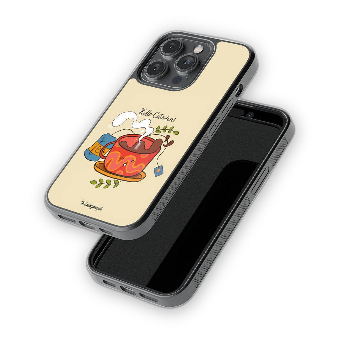 Hello Cute Tea Glass iPhone Case for iPhone 14 Pro | Macmerise