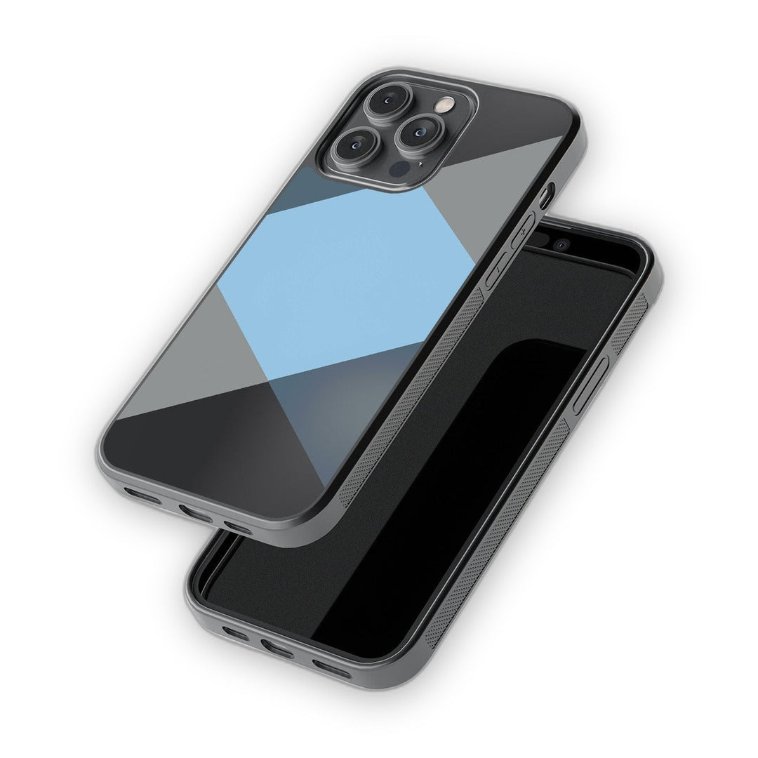 Criss Cross Blue Glass iPhone Case for iPhone 14 Pro Max | Macmerise
