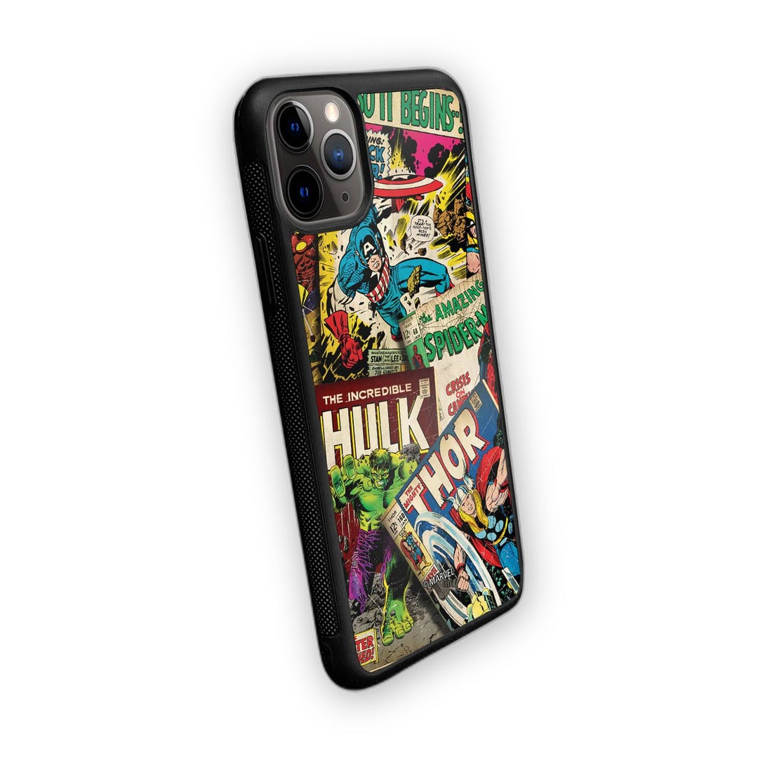 Marvel Comics Collection Glass iPhone Case for iPhone 11 Pro | Macmerise