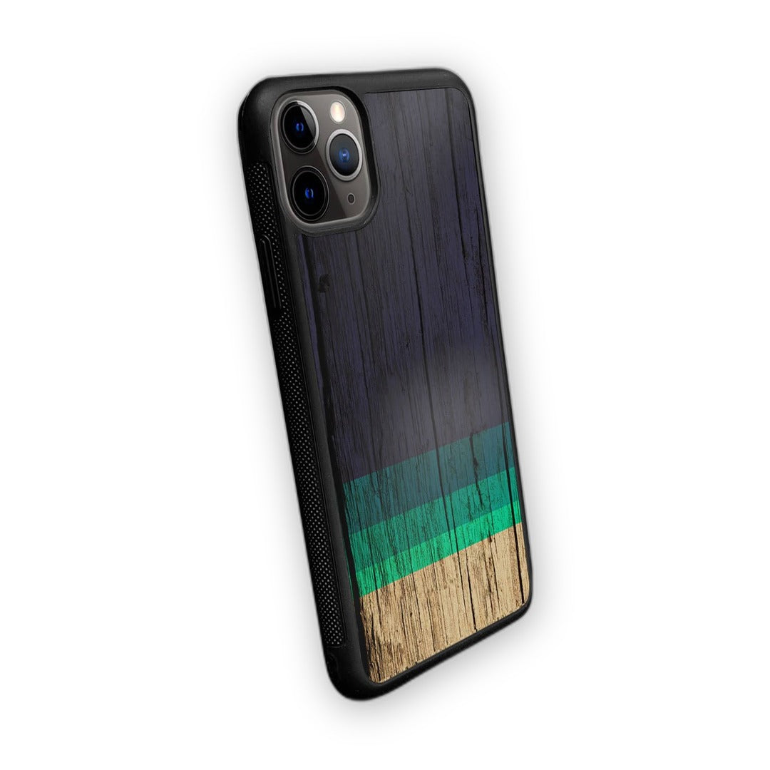 Wood Stripes Blue Glass iPhone Case for iPhone 11 Pro | Macmerise