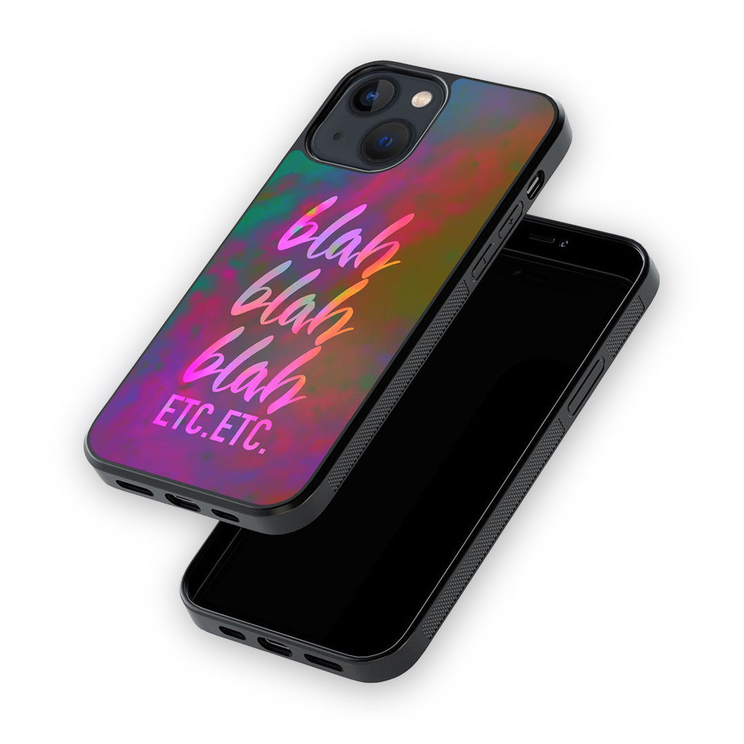 Blah Blah Glass iPhone Case for iPhone 13 Mini | Macmerise