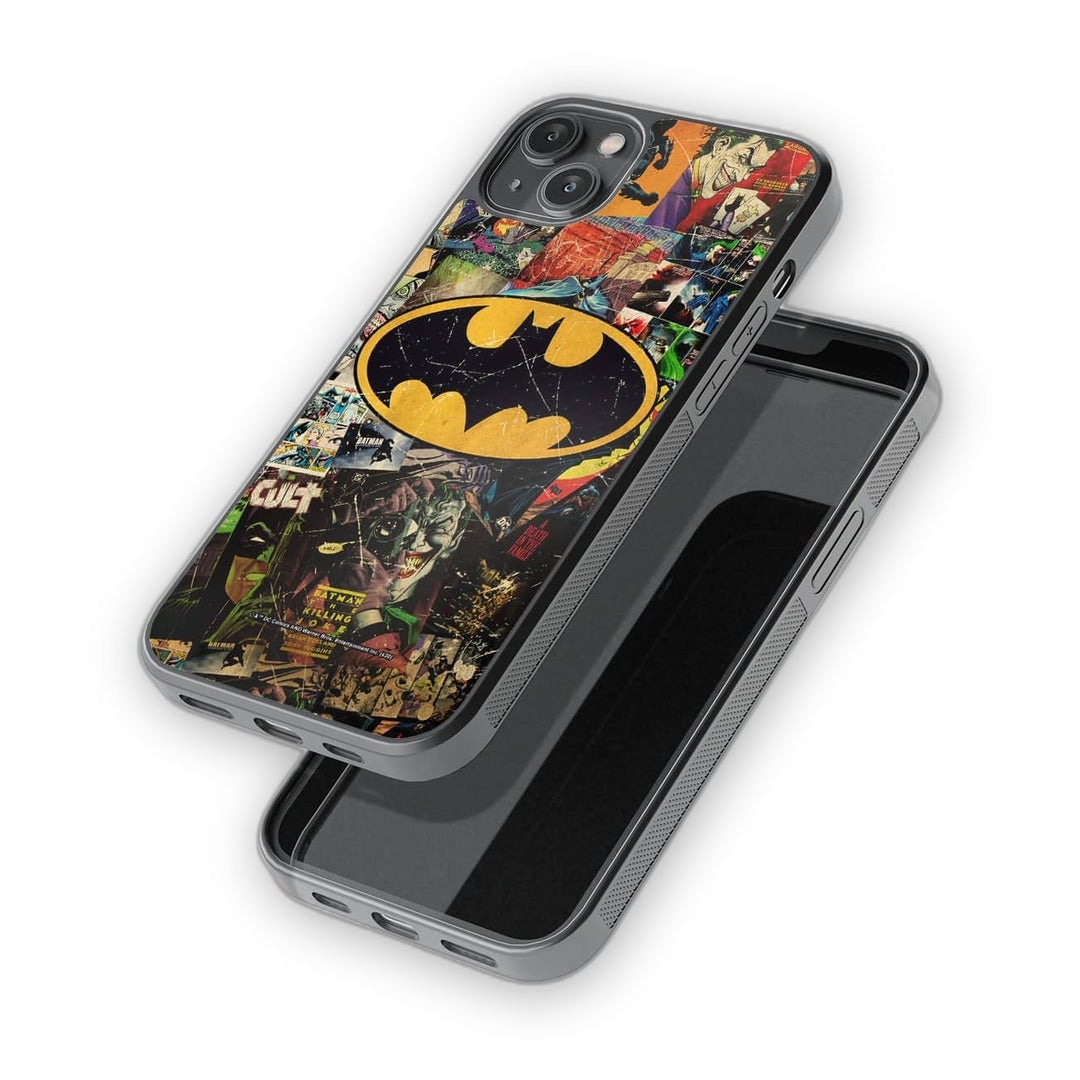 Comic Bat Glass iPhone Case for iPhone 14 Plus | Macmerise