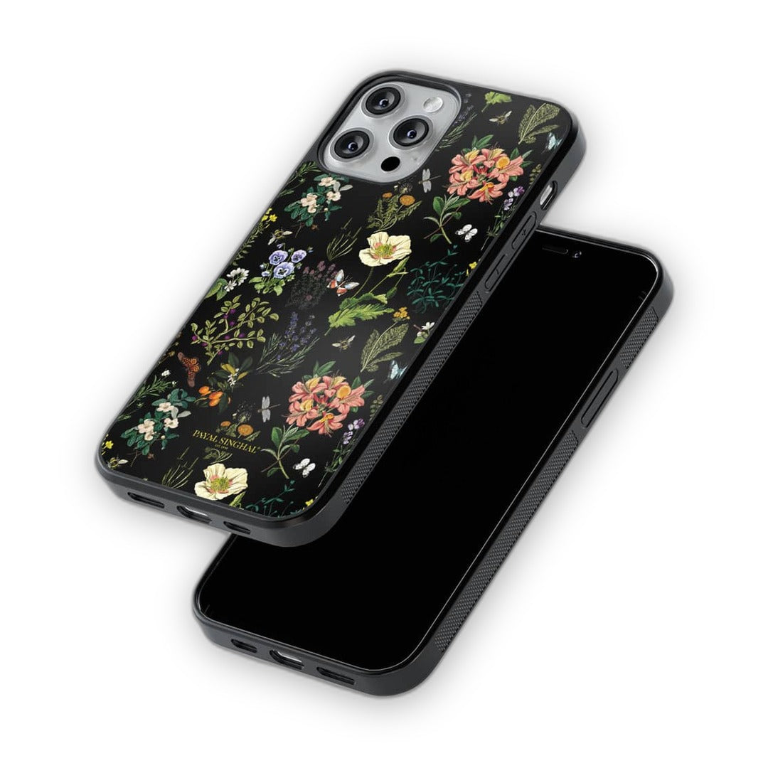 Payal Singhal Titli Black Glass iPhone Case for iPhone 13 Pro | Macmerise