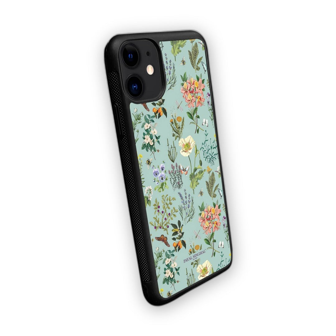 Payal Singhal Titli Aqua Glass iPhone Case for iPhone 11 | Macmerise